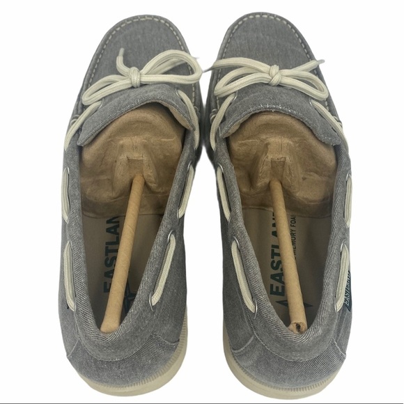 Eastland Grey Yarmouth 1-Eye Canvas Boat Shoes - Picture 8 of 13